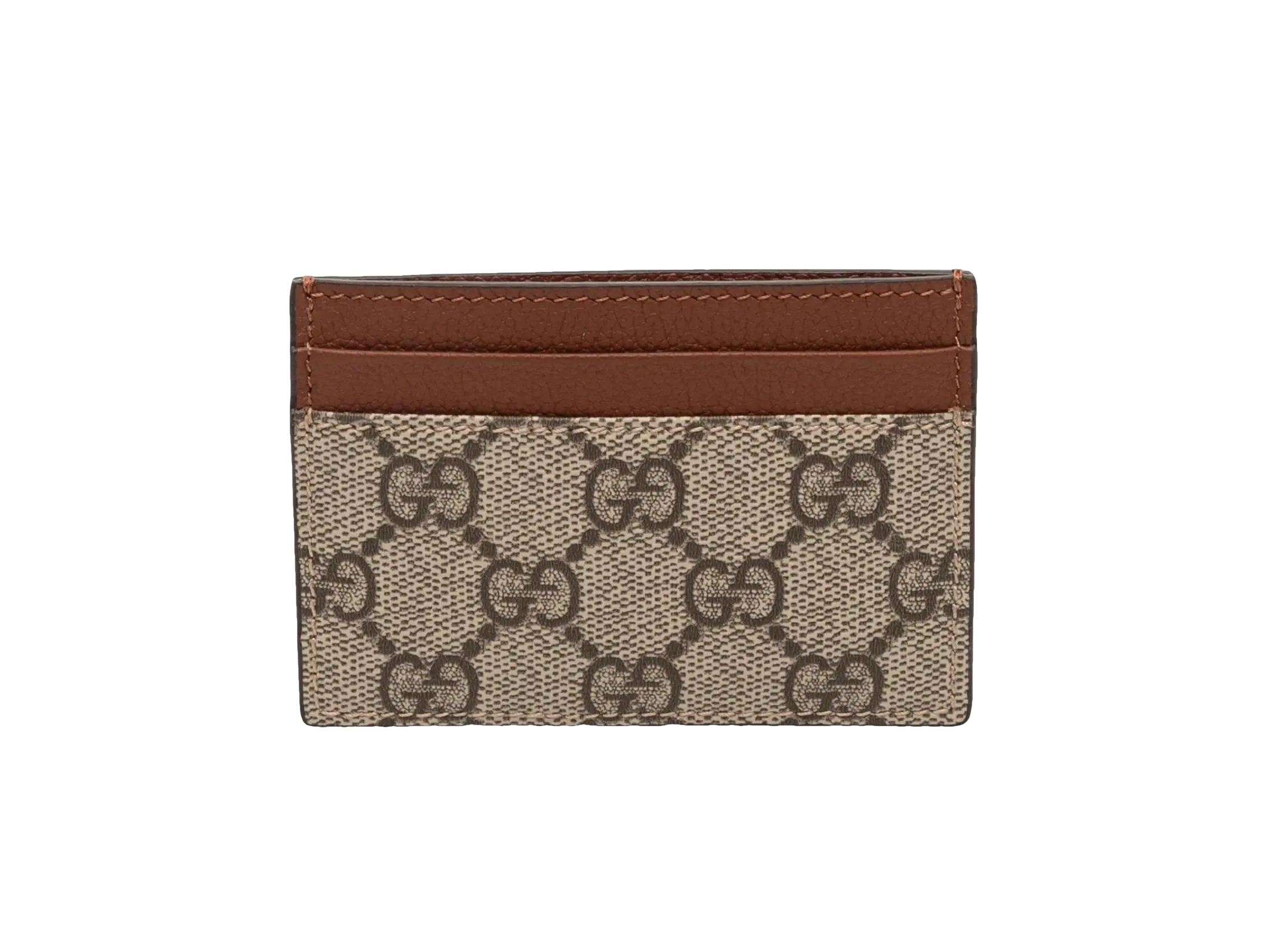 Gucci Porte-carte GG Beige Marron