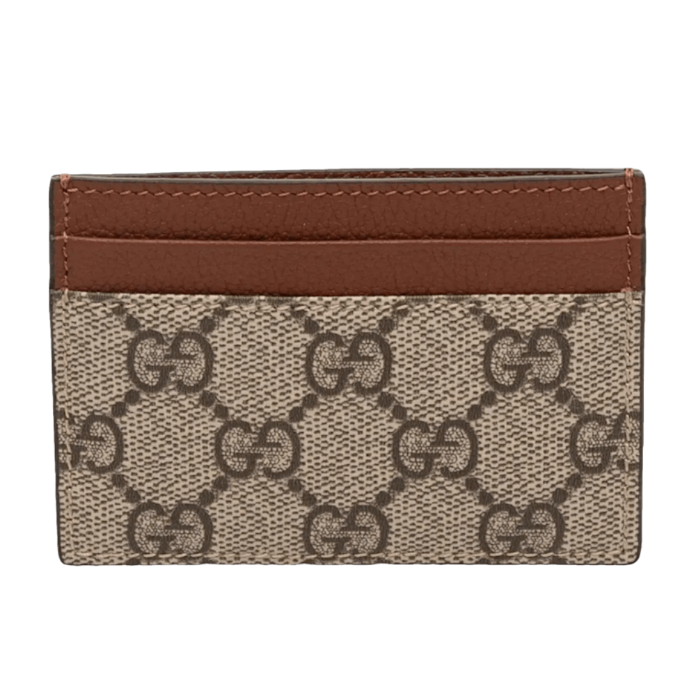 Gucci Porte-carte GG Beige Marron