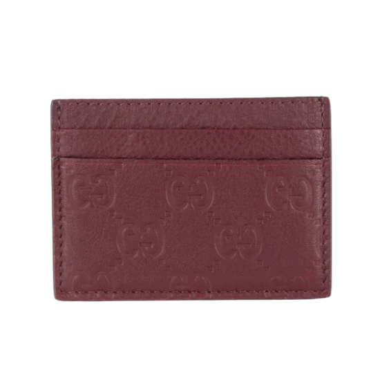 Gucci Porte-carte Guccissima GG Bordeaux