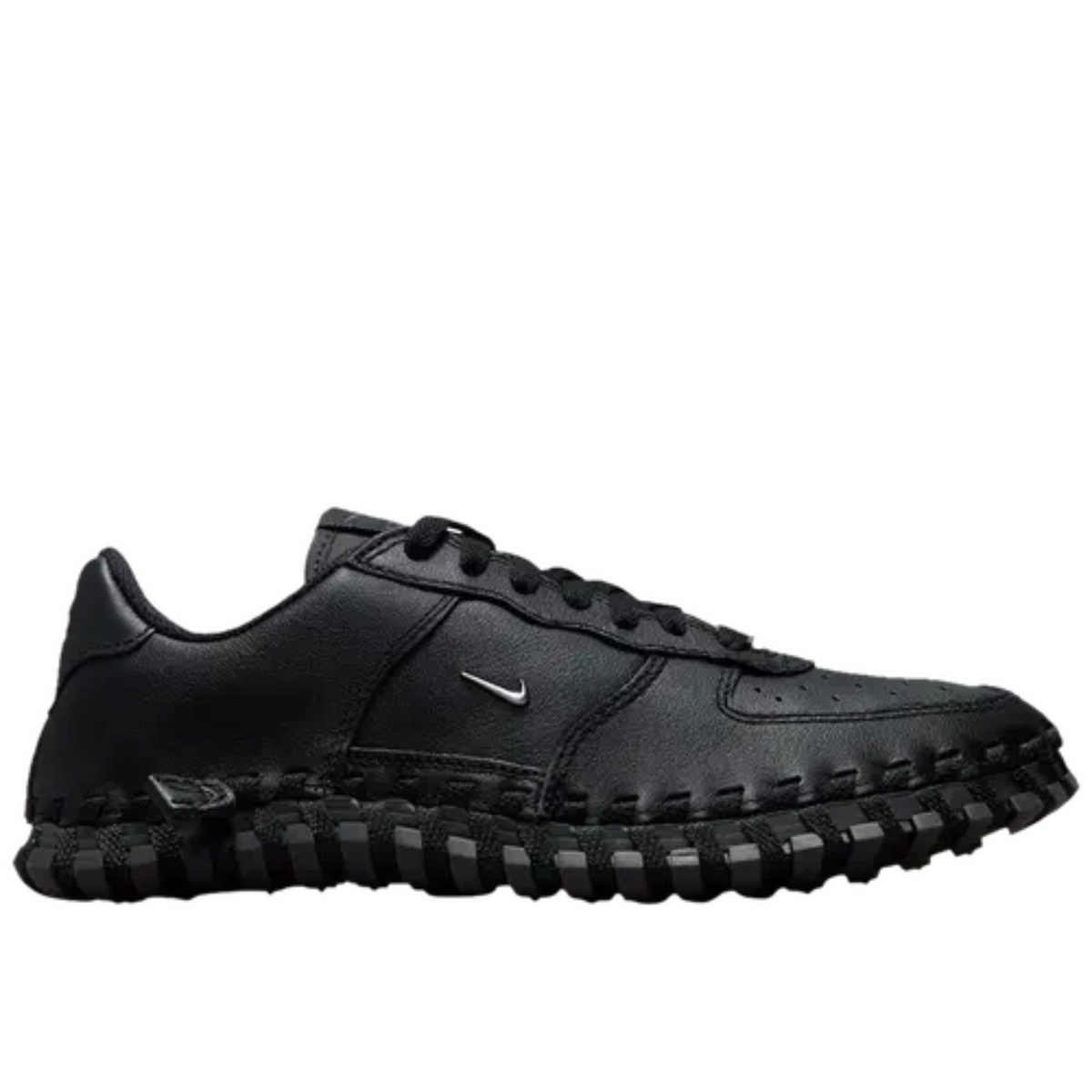 Jacquemus x Nike J Force 1 Low LX SP Noir Baskets Femme Argent Métallisé