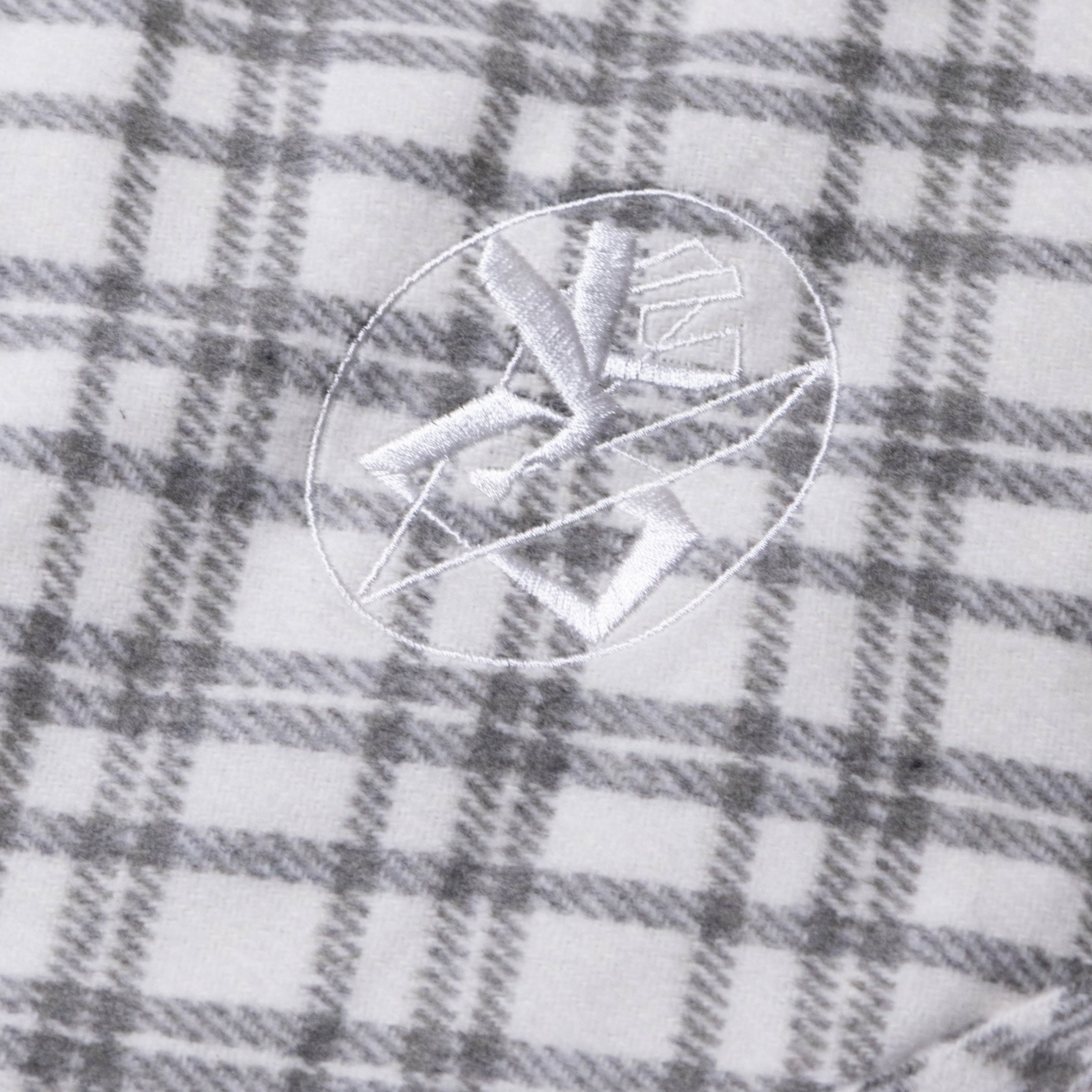 LOCKD Veste Puffer Tartan Blanc