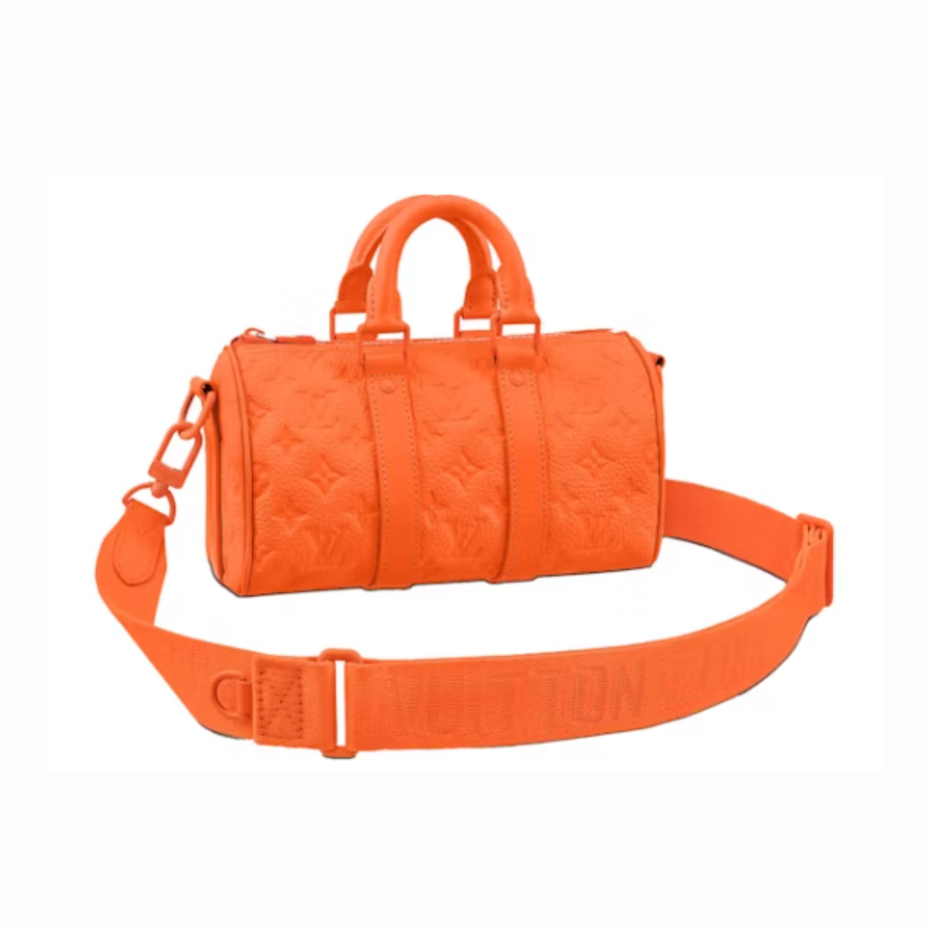 Louis Vuitton Keepall Bandouliere 25 Monogram Embossed Orange
