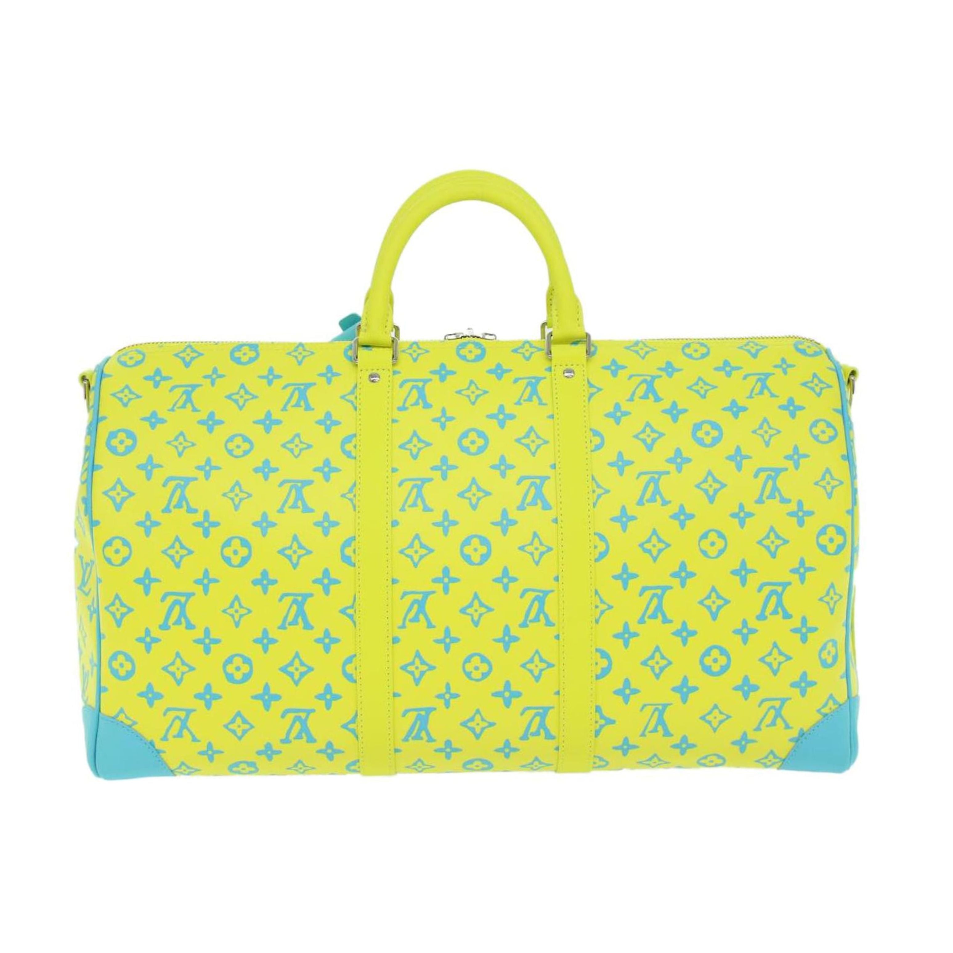 Louis Vuitton Sac de voyage Keepall 50 Neon Color Jaune Bleu