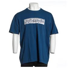 Louis Vuitton T-Shirt LV Bleu Logo Maille