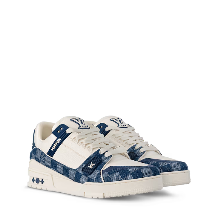 Louis Vuitton Trainer Denim Damier Blue White