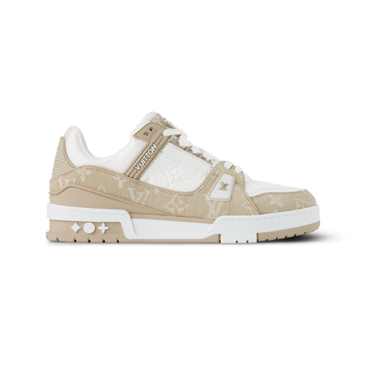 Louis Vuitton Trainer White Beige