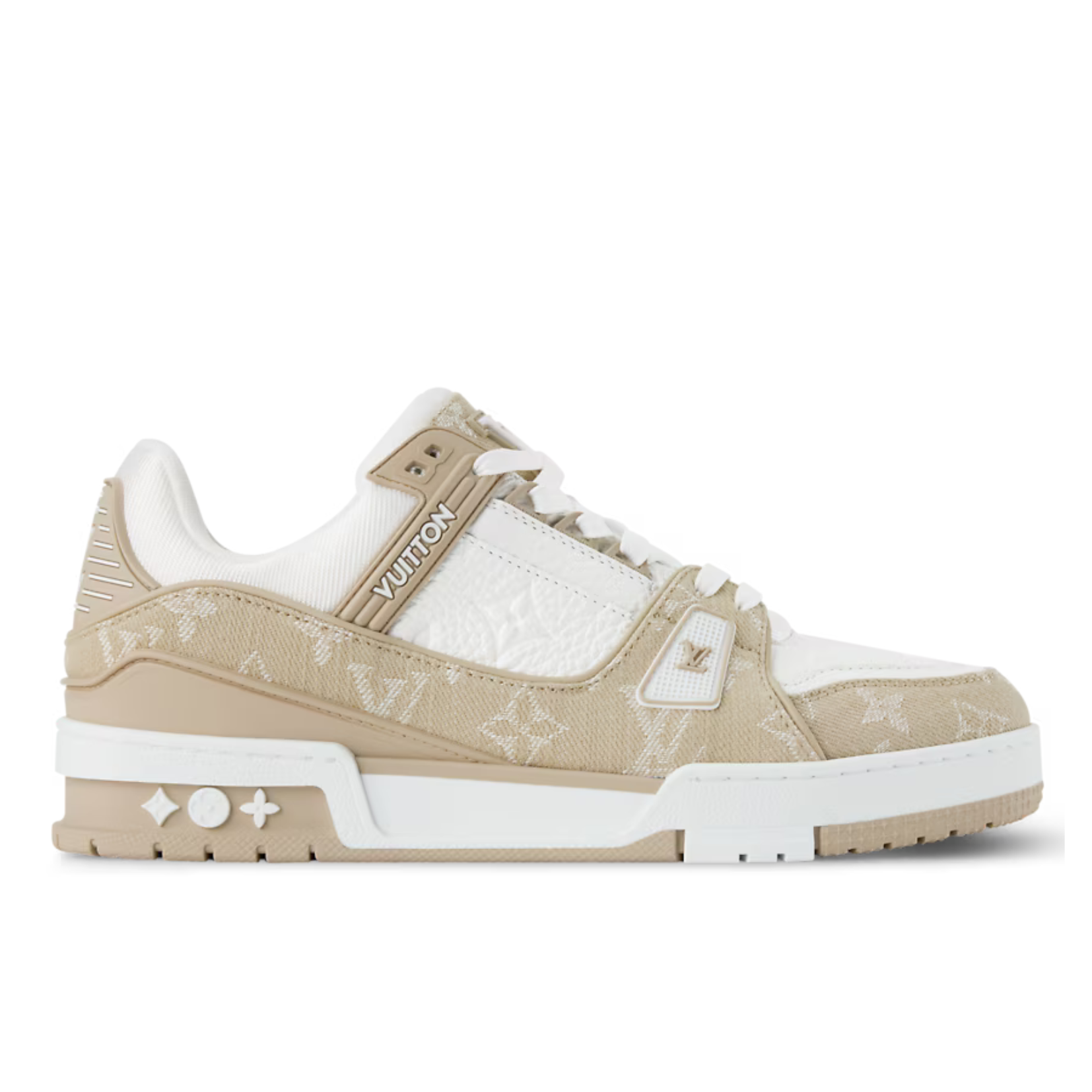Louis Vuitton Trainer White Beige