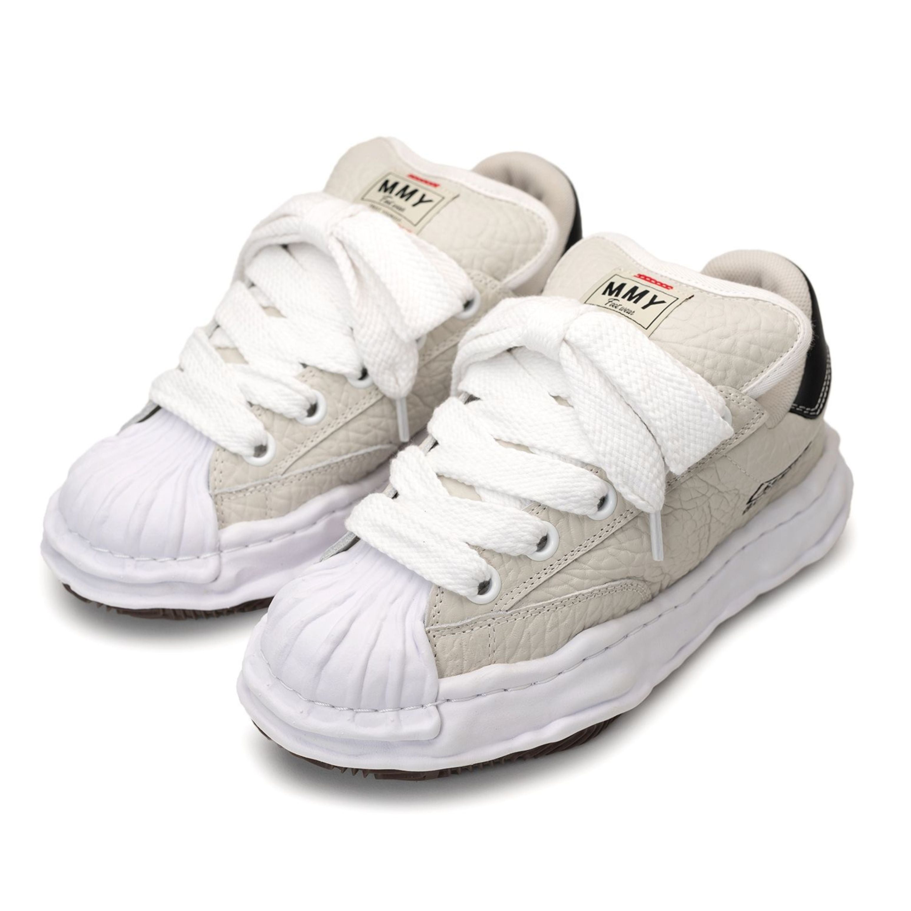 Maison Mihara Yasuhiro Blakey Puffer Sole Monster Leather White