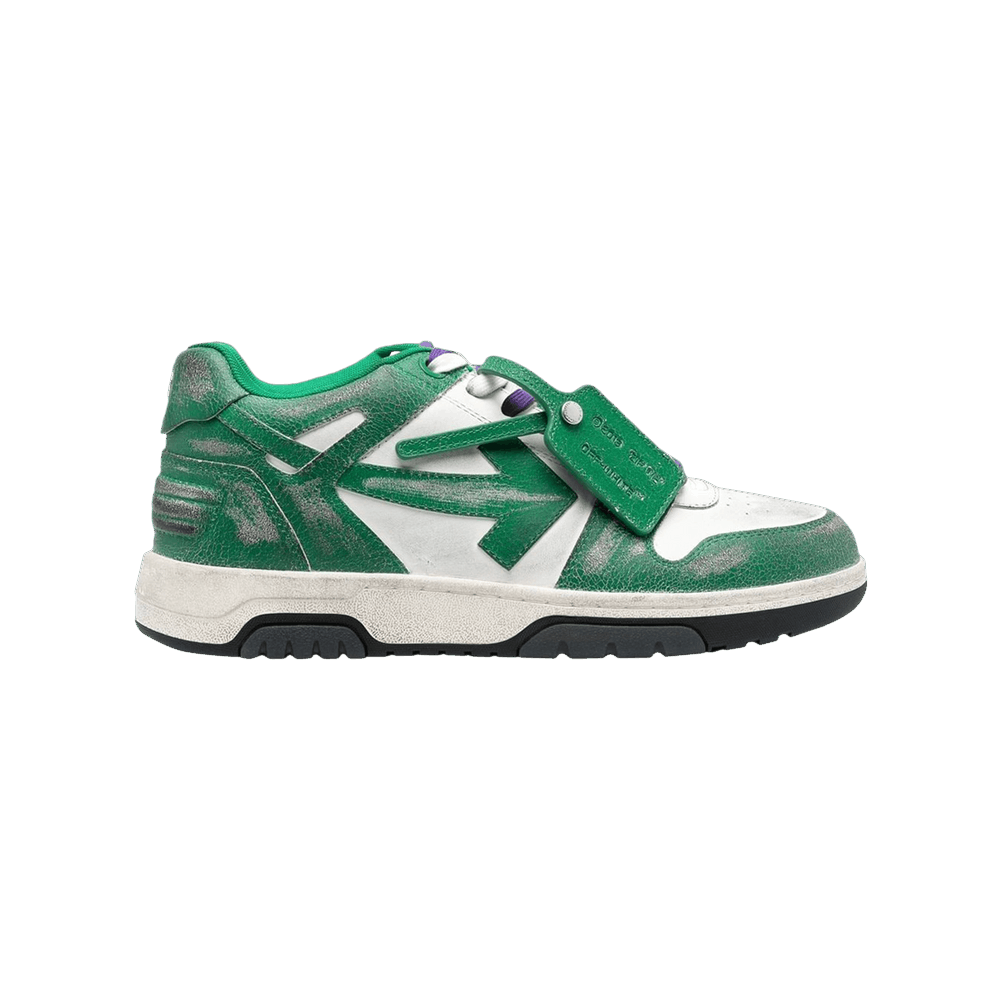 OFF-WHITE Out Of Office OOO Low Tops Green White Vintage