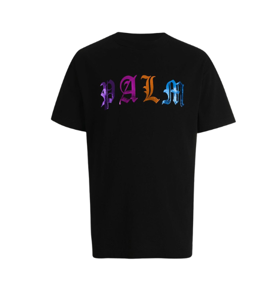 Palm Angels T-Shirt Gothic Logo Noir