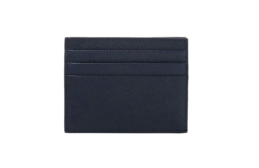 Prada Porte Cartes Bifold  Saffiano Leather Marine
