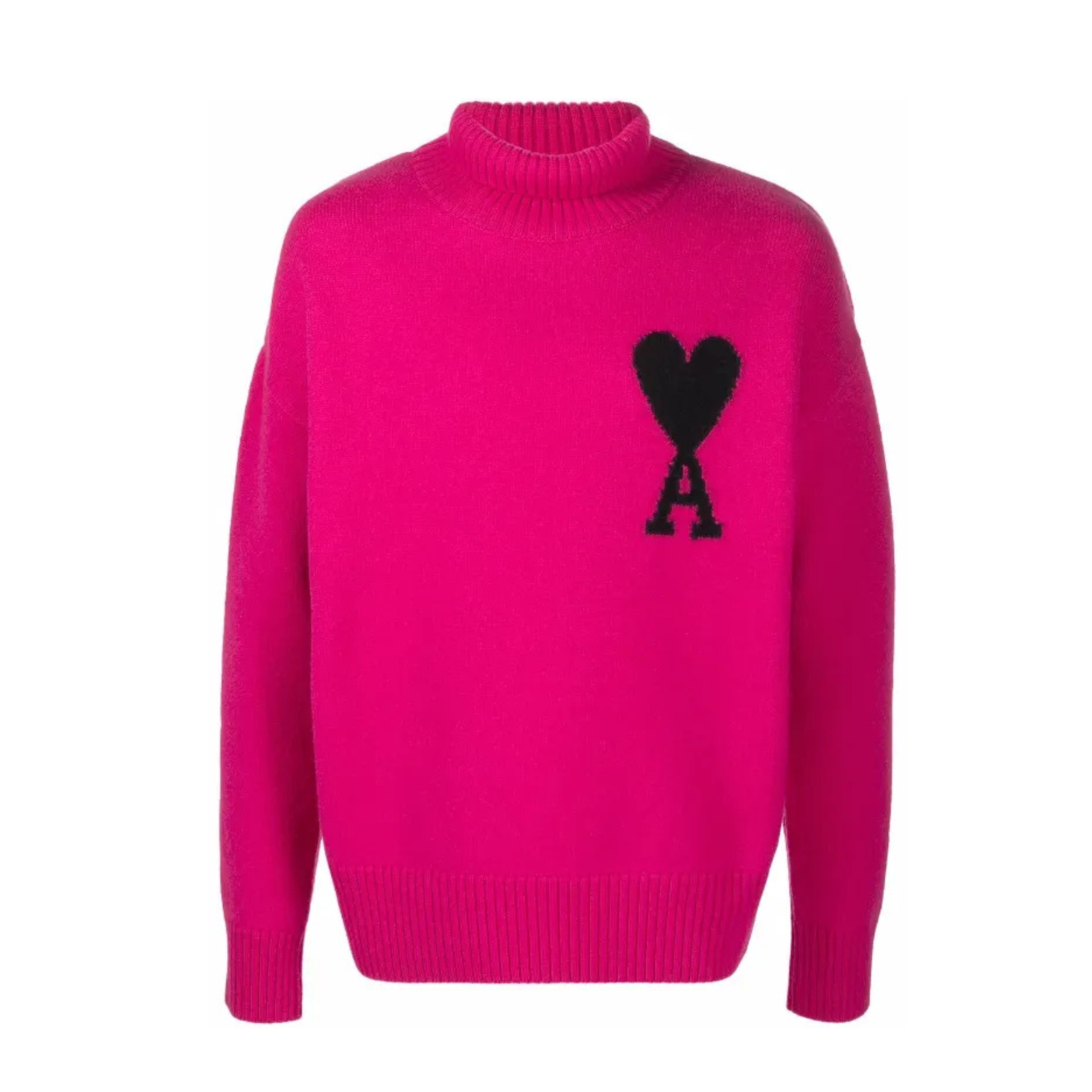 Pull Ami de Coeur à col roulé ROSE NOIR