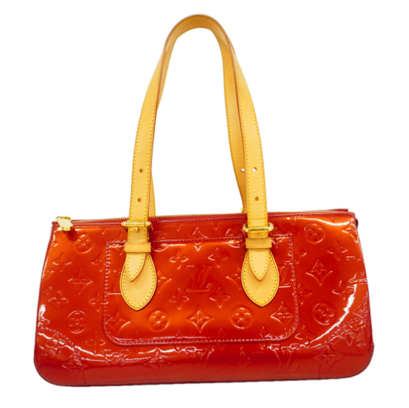 Sac à main Louis Vuitton Vernis Rosewood Avenue pomme d'amour