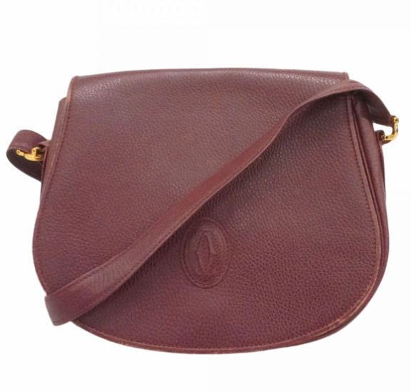 Sac bandoulière Cartier Must cuir bordeaux