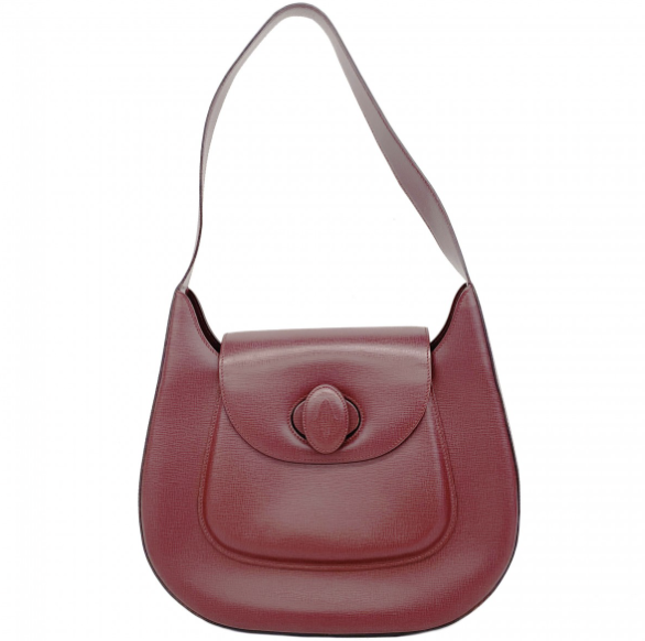 Sac bandoulière Cartier Must cuir bordeaux garnitures dorées