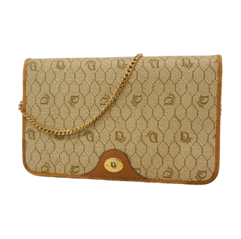 Sac bandoulière Dior Honeycomb PVC beige