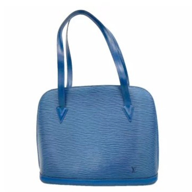 Sac bandoulière Louis Vuitton Lussac épi bleu Tolède
