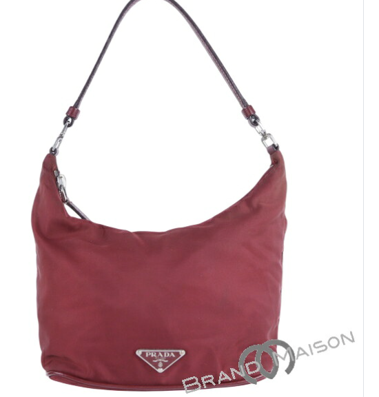 Sac bandoulière Prada en nylon rouge