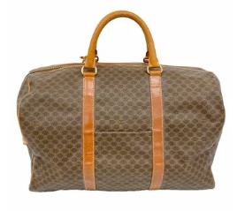 Sac Boston Céline Macadam PVC marron