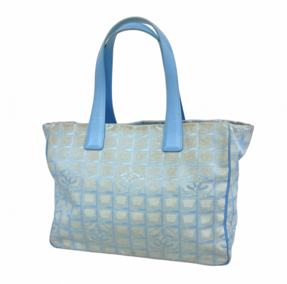 Sac cabas Chanel New Travel Line nylon bleu