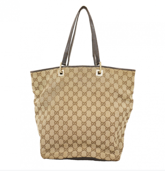 Sac cabas Gucci GG Canvas toile marron beige