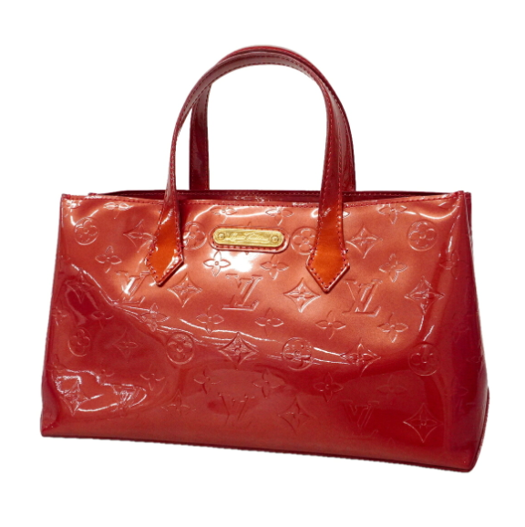 Sac cabas Louis Vuitton Vernis Wilshire PM rouge grenadine