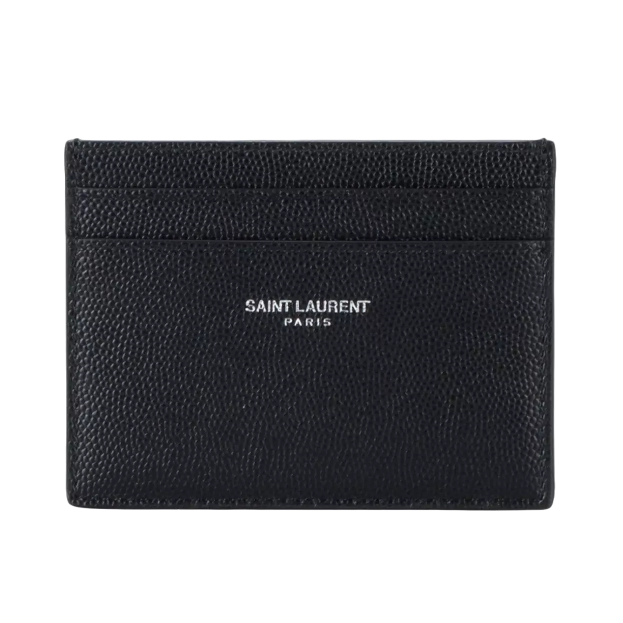 Saint Laurent Paris PORTE-CARTES en cuir grain de poudre