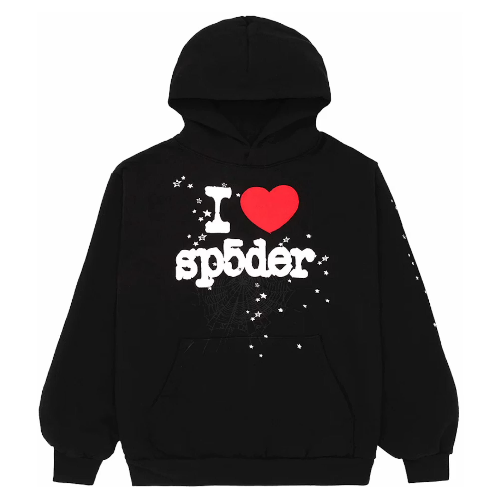 Sp5der I Heart SP5 Souvenir Hoodie Black