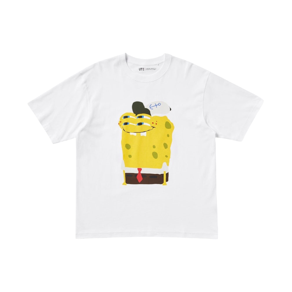 spongebob x uniqlo tshirt blanc