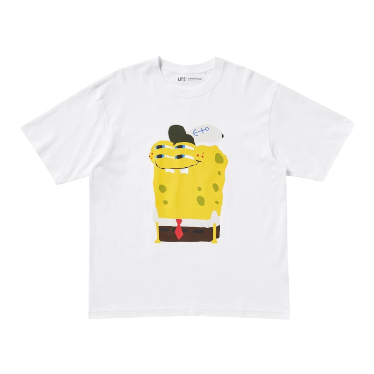 spongebob x uniqlo tshirt blanc