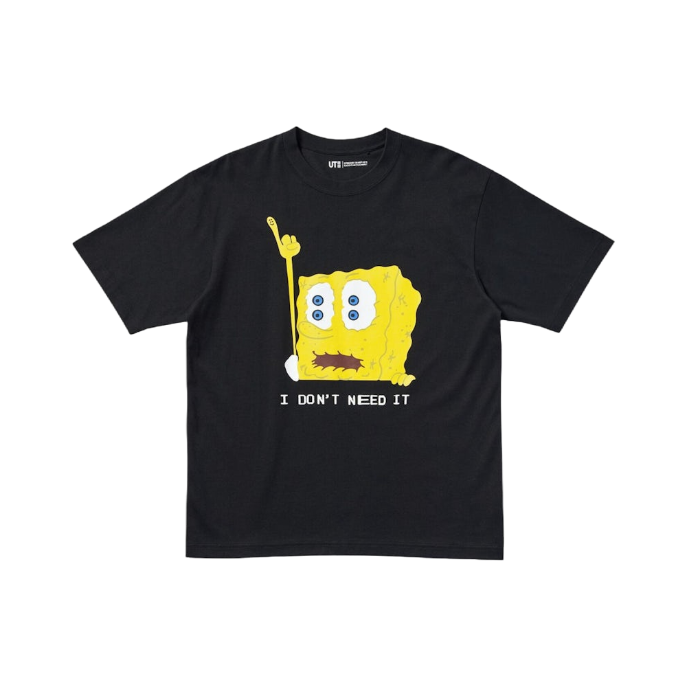 spongebob x Uniqlo tshirt noir i don't need it