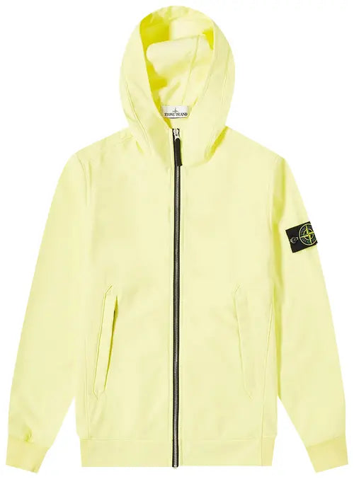 Stone Island Hoodie Zippé Jaune