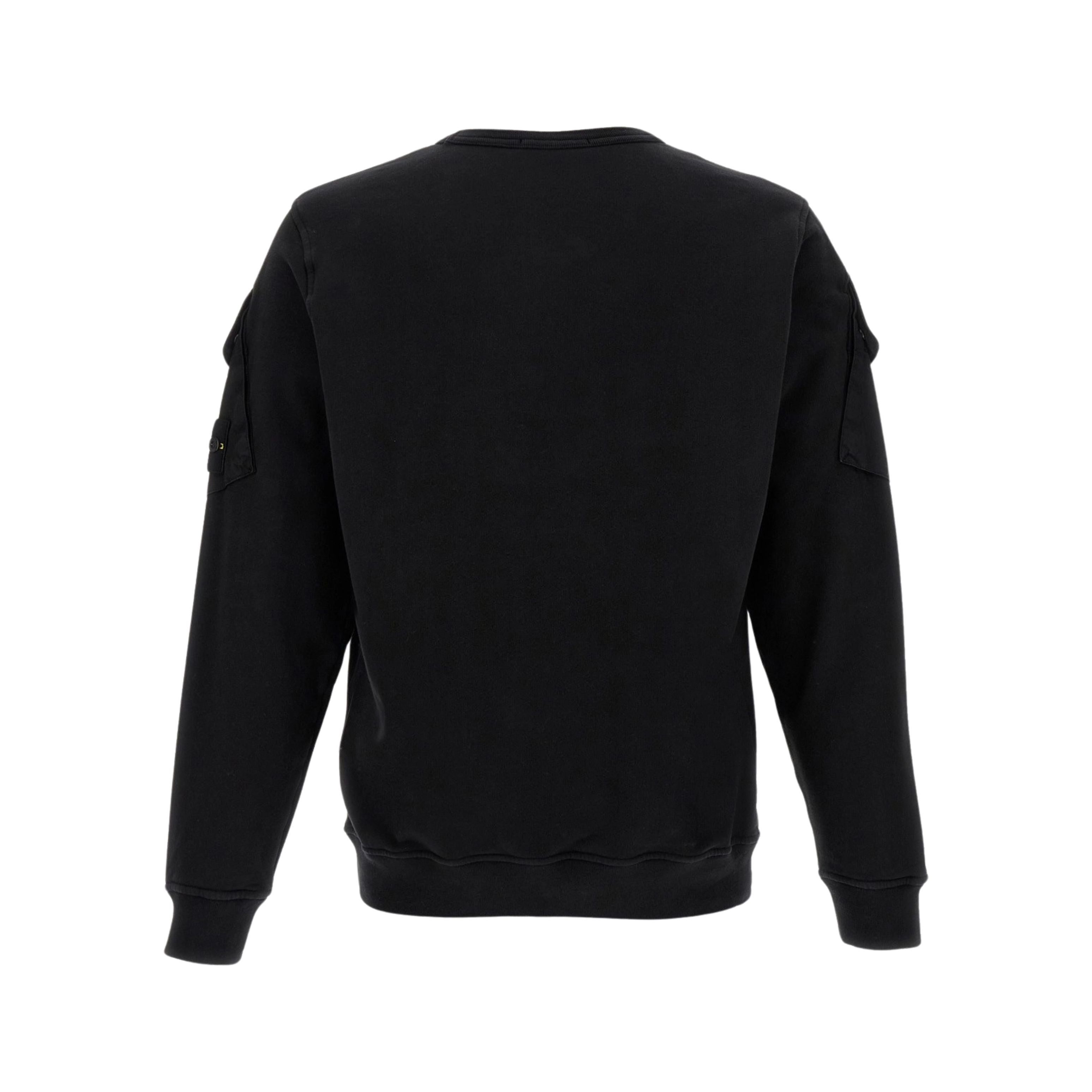 Stone Island Pull Crewneck Brushed Organic Noir