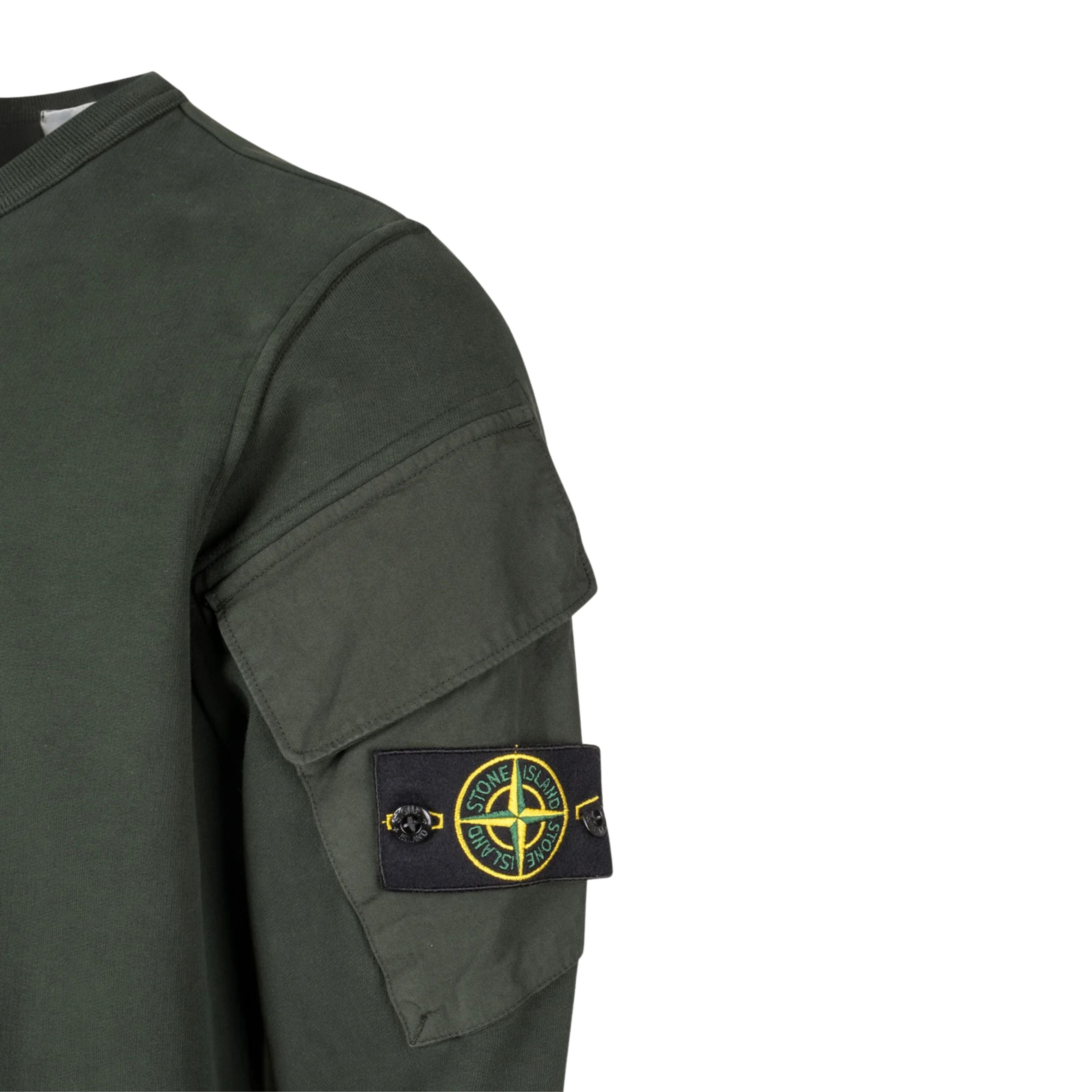 Stone Island Pull Crewneck Brushed Organic Vert