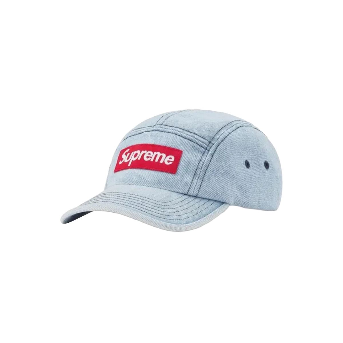 Supreme Denim Camp Cap Washed Blue