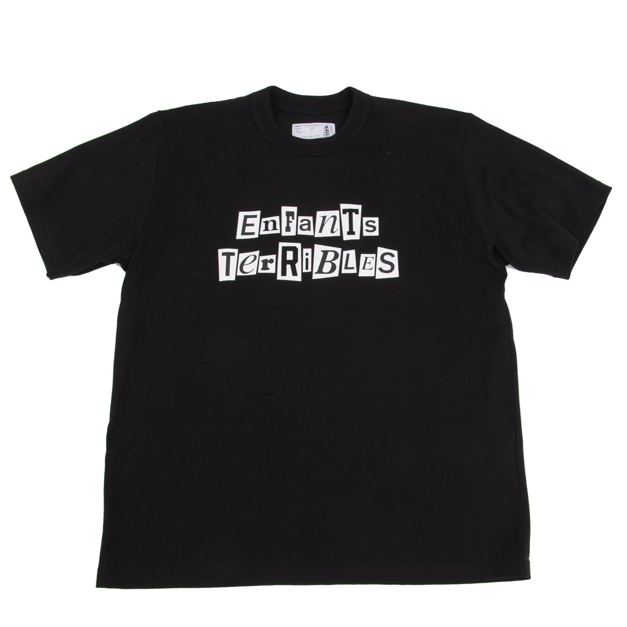T-Shirt Noir Enfants Terribles Sacai x Jean Paul Gaultier
