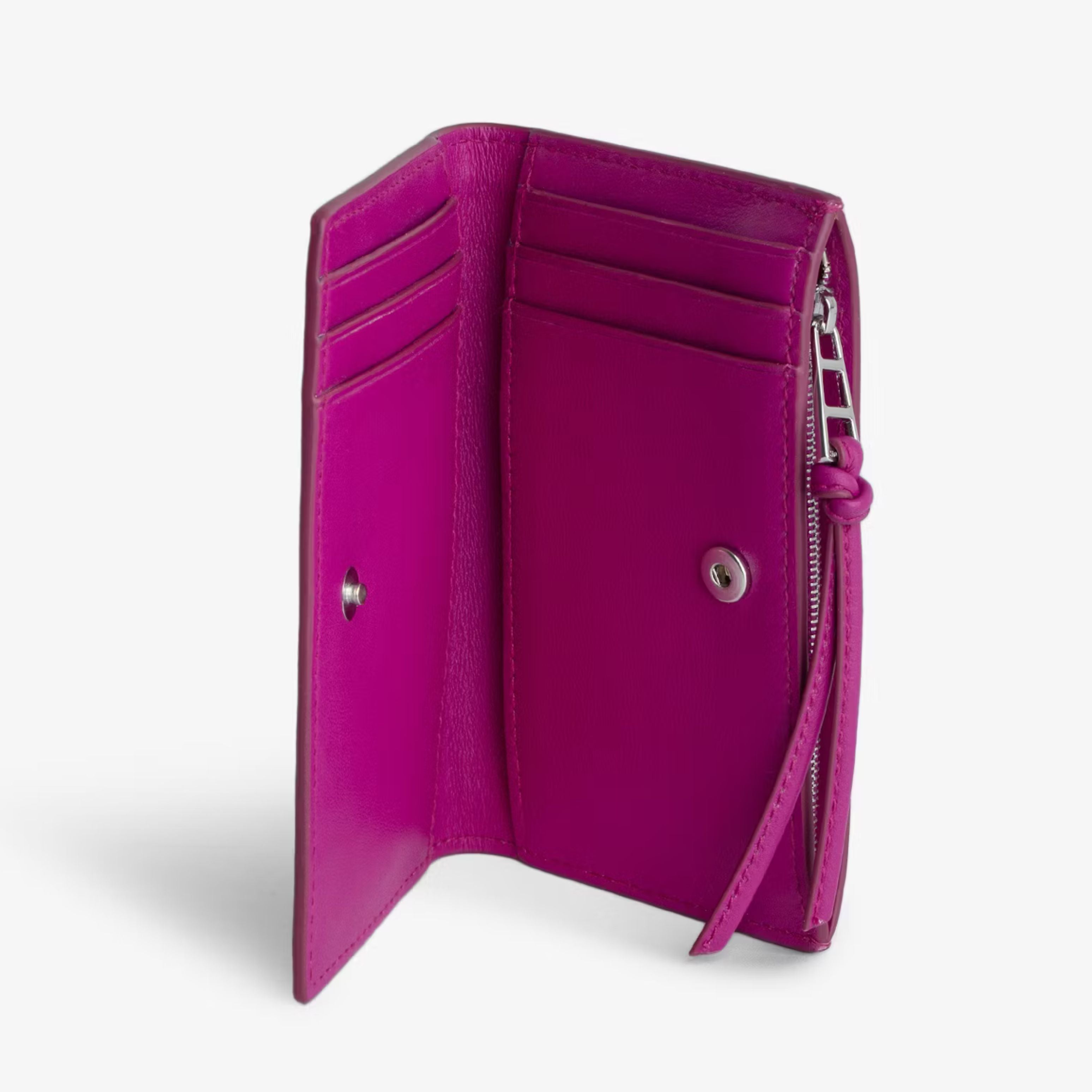 Zadig & Voltaire Porte Carte Compact Eternal Fuschia