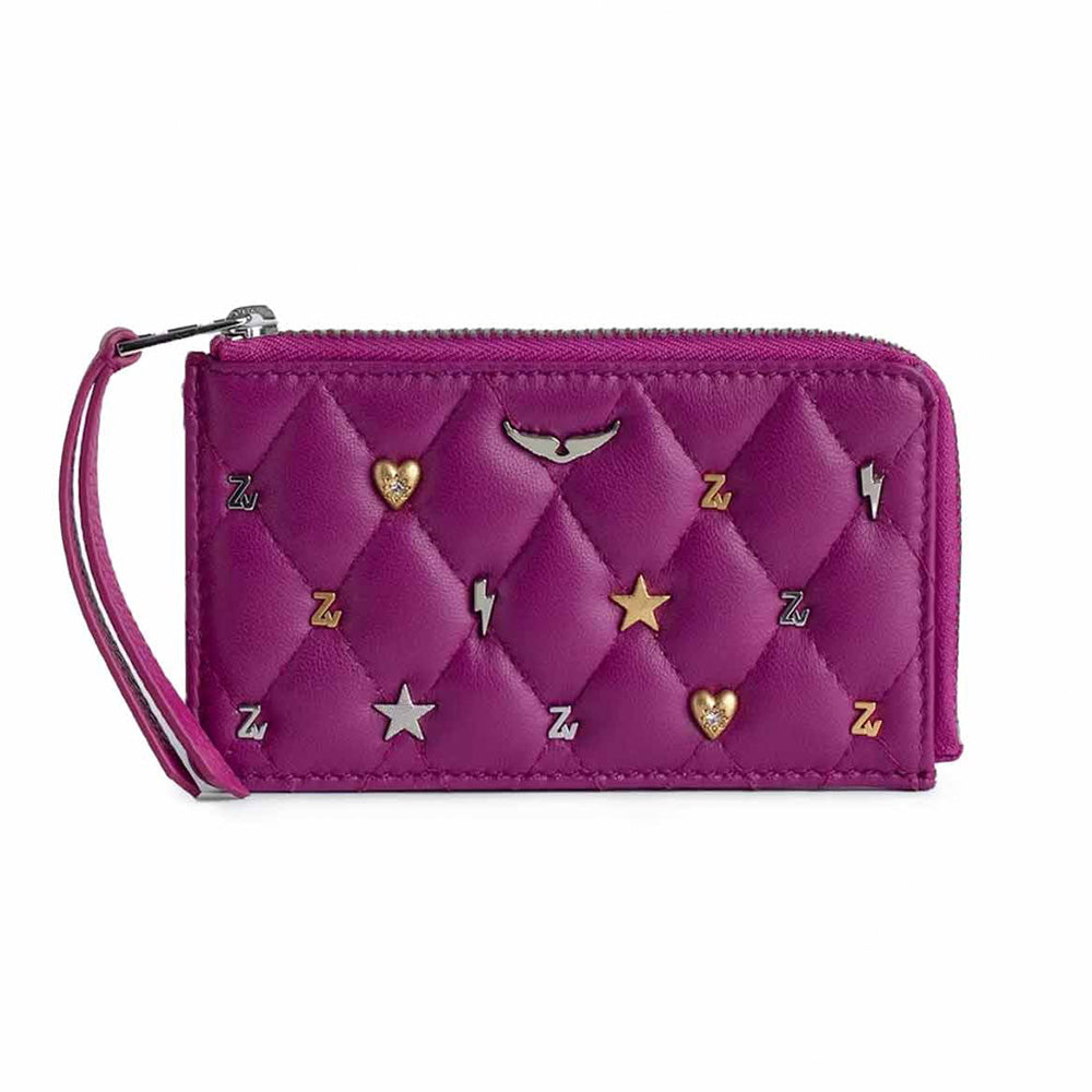 Zadig & Voltaire Porte Carte Lucky Charms Glam Violet