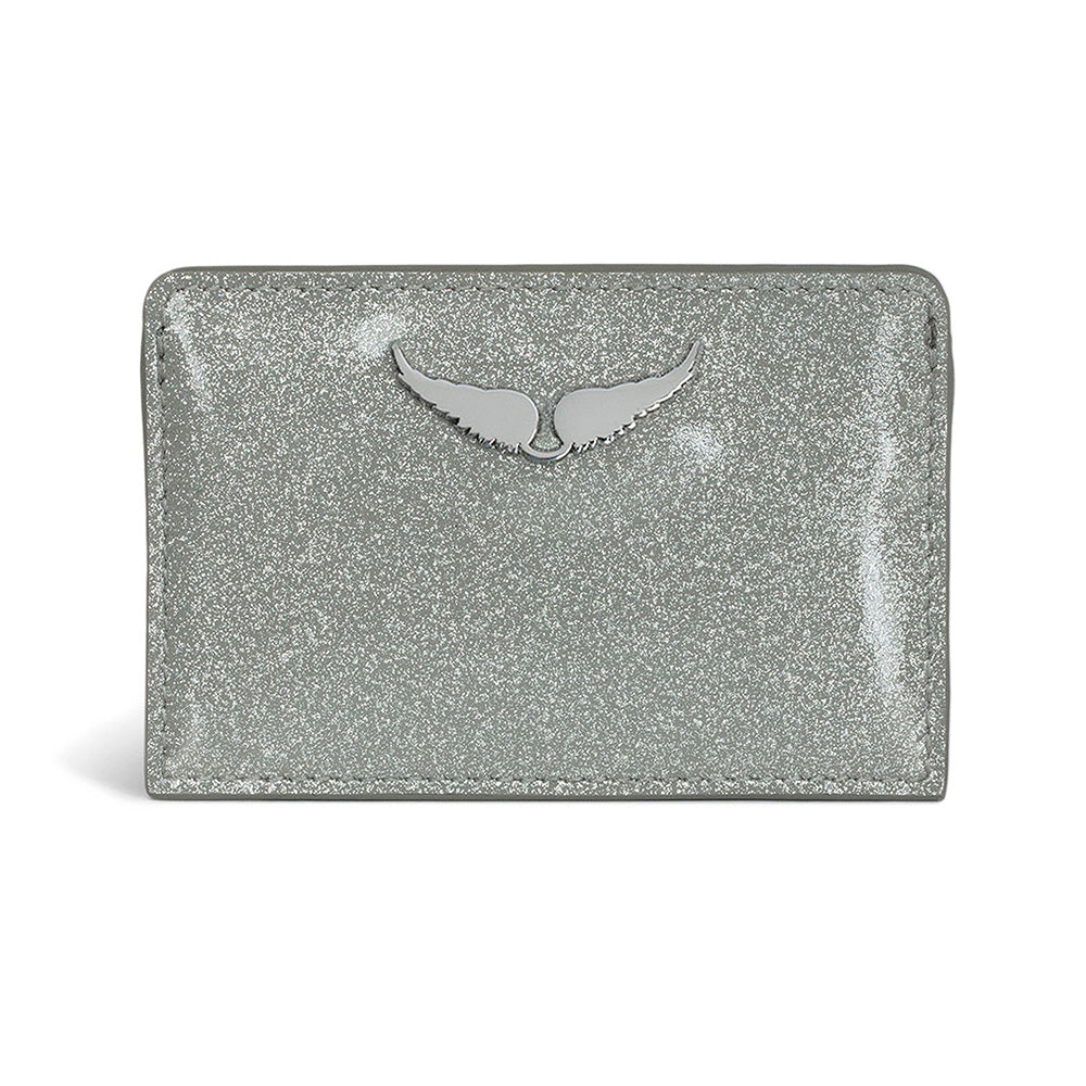Zadig & Voltaire Porte Carte Mini ZV Infinity Patent Silver