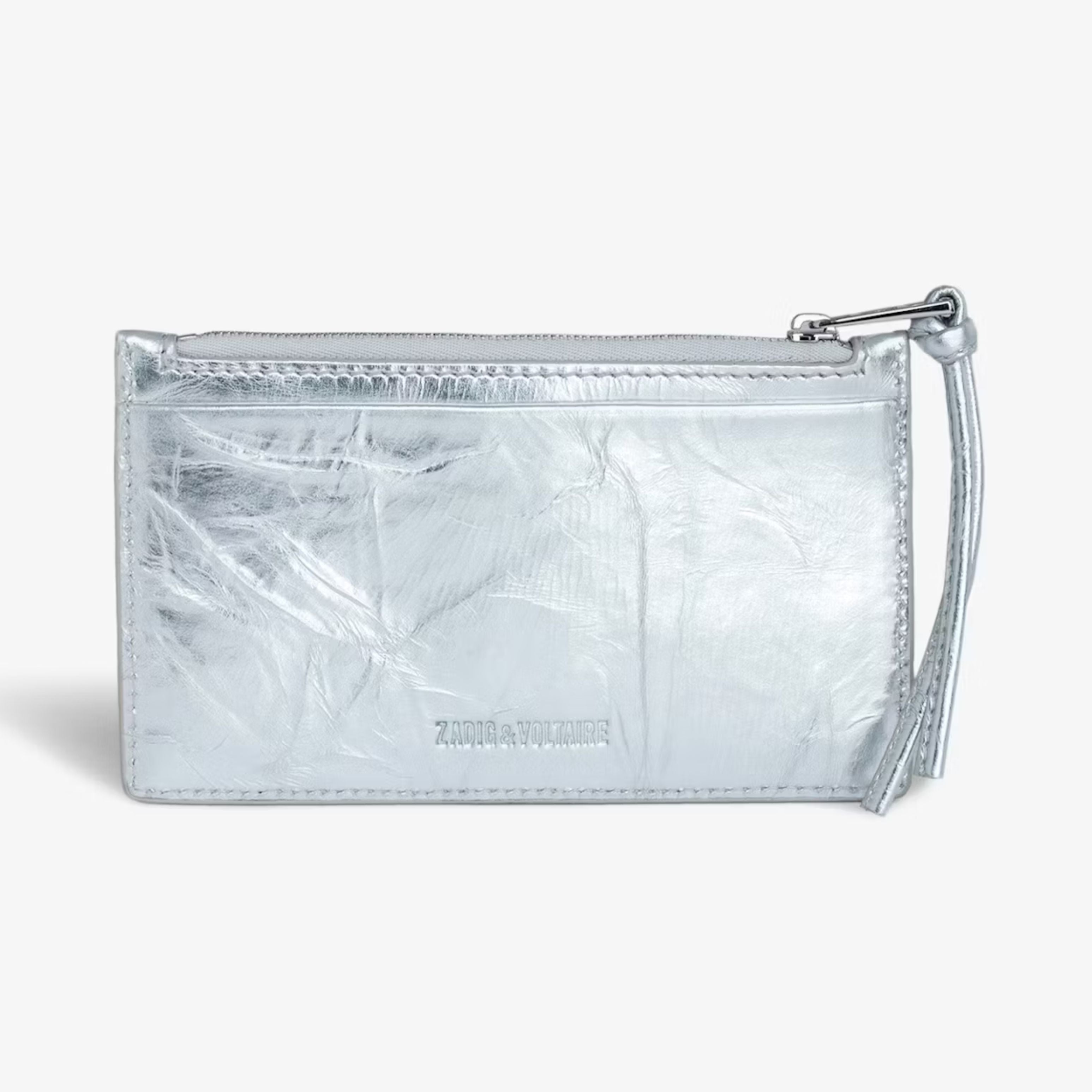 Zadig & Voltaire Porte Monnaie Long Eternal Creased Silver